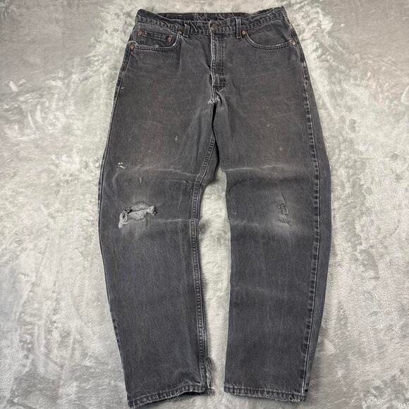 Levi's Other - VTG 97 Levi’s 550 Relaxed Fit Jeans Men’s 36x32 {32x31.5} Faded Black Distressed